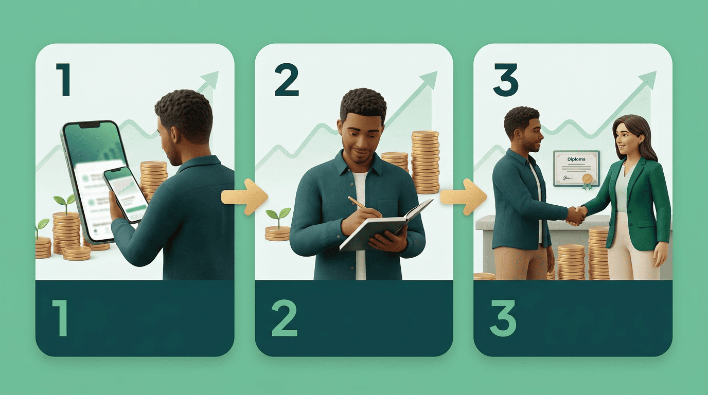 Three-step process: prepare with an AI tool, organize your questions, then decide with a licensed human advisor